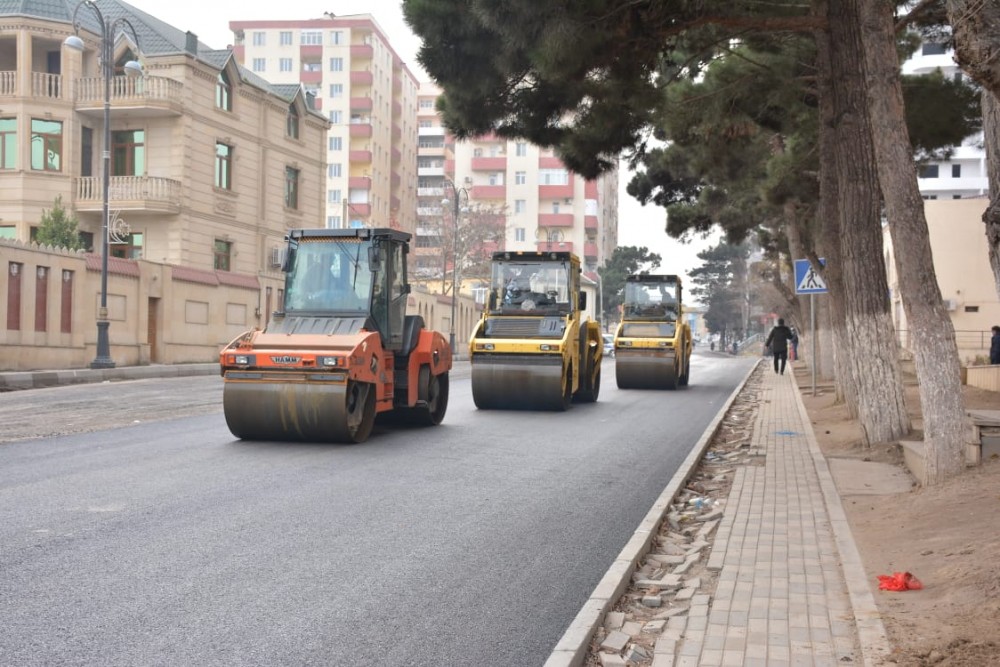 Xırdalanda daha bir küçə əsaslı şəkildə yenidən qurulur - FOTOLAR